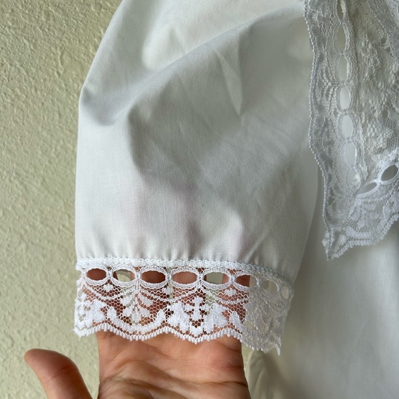 Vintage Gunne Sax Jessica McClintock Size 7 Lace Dress - Picture 4 of 9